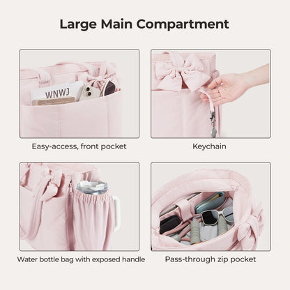 Crush Tote Bag with Bow