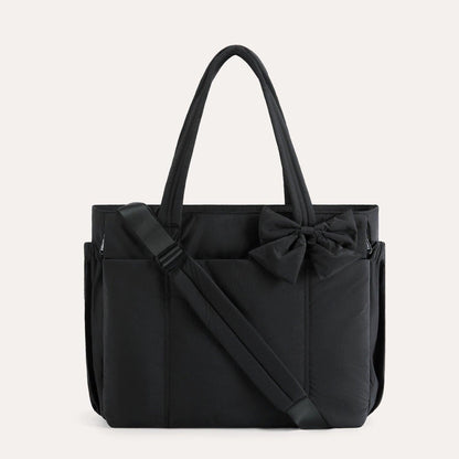Crush Tote Bag with Bow